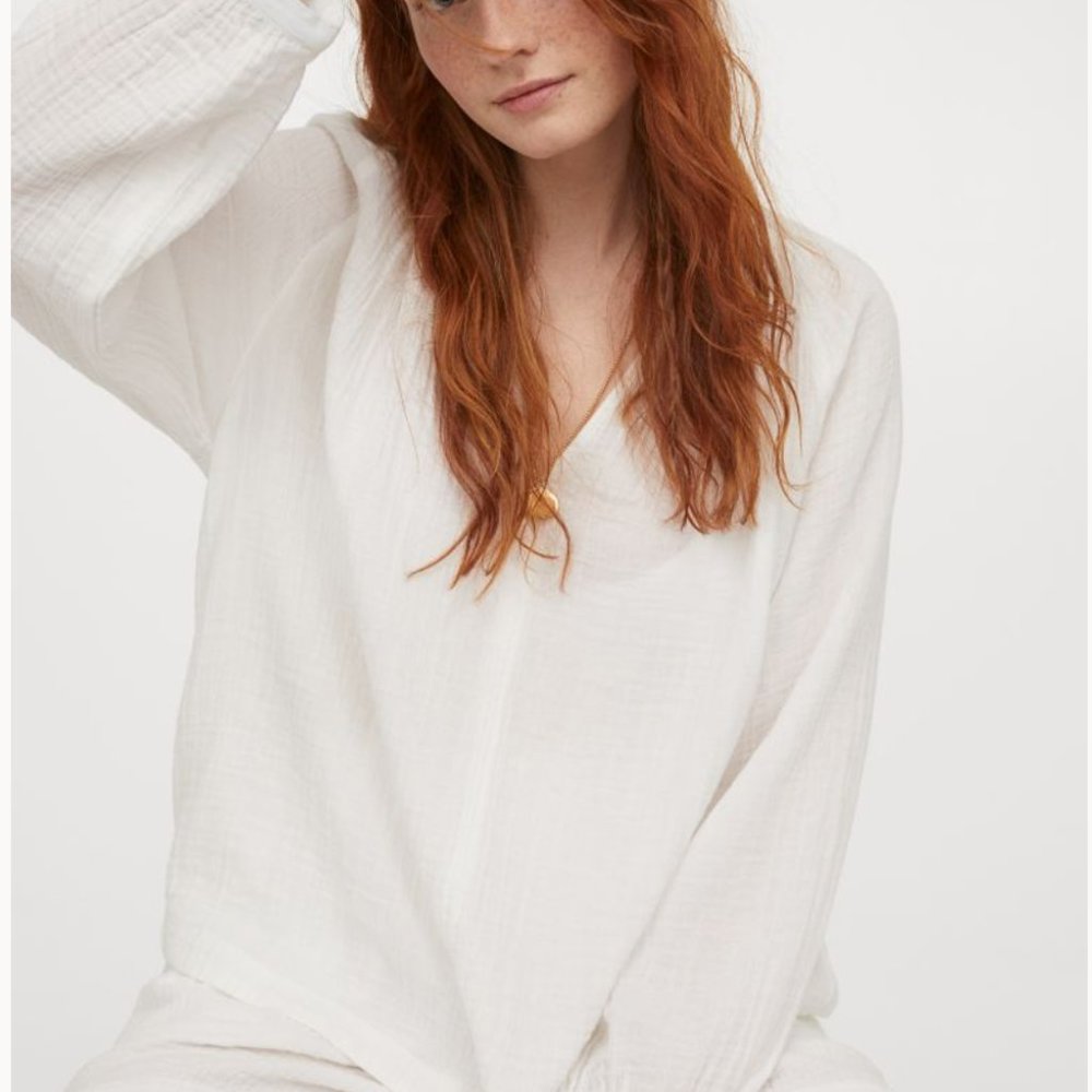 Crinkled Cotton Blouse